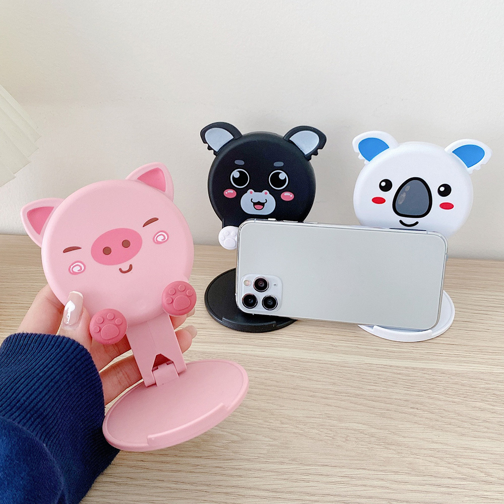 Tablet Accessories Online - Penyangga Ponsel Desktop Bentuk Hewan Lucu,