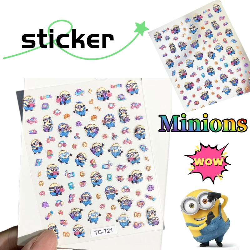 Tablet Accessories Set - Stiker timbul lucu karakter Minion anime