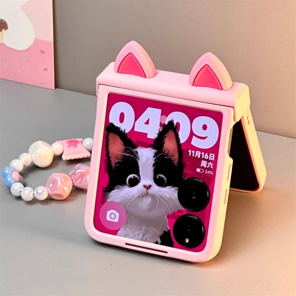Motorola Tablet Accessories - Casing Pelindung Engsel Gelang Permen Pink