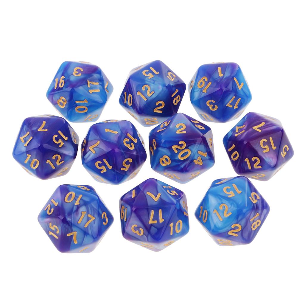 Tablet Accessories Kit - 10 Pcs Polyhedral 20 Dadu Sisi