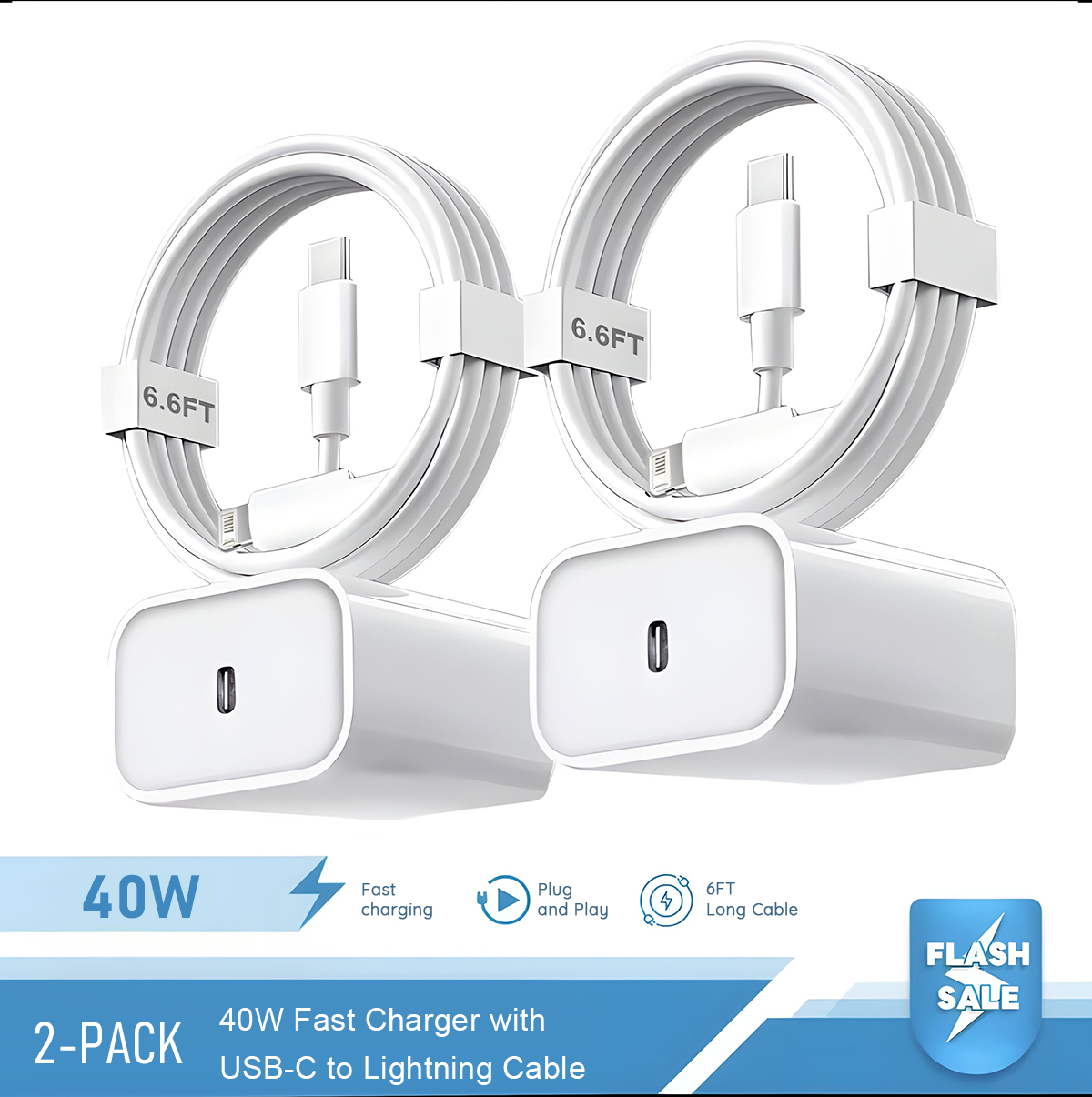 Tablet Accessories Set - 2-4 Set Pengisi Daya Cepat 40W