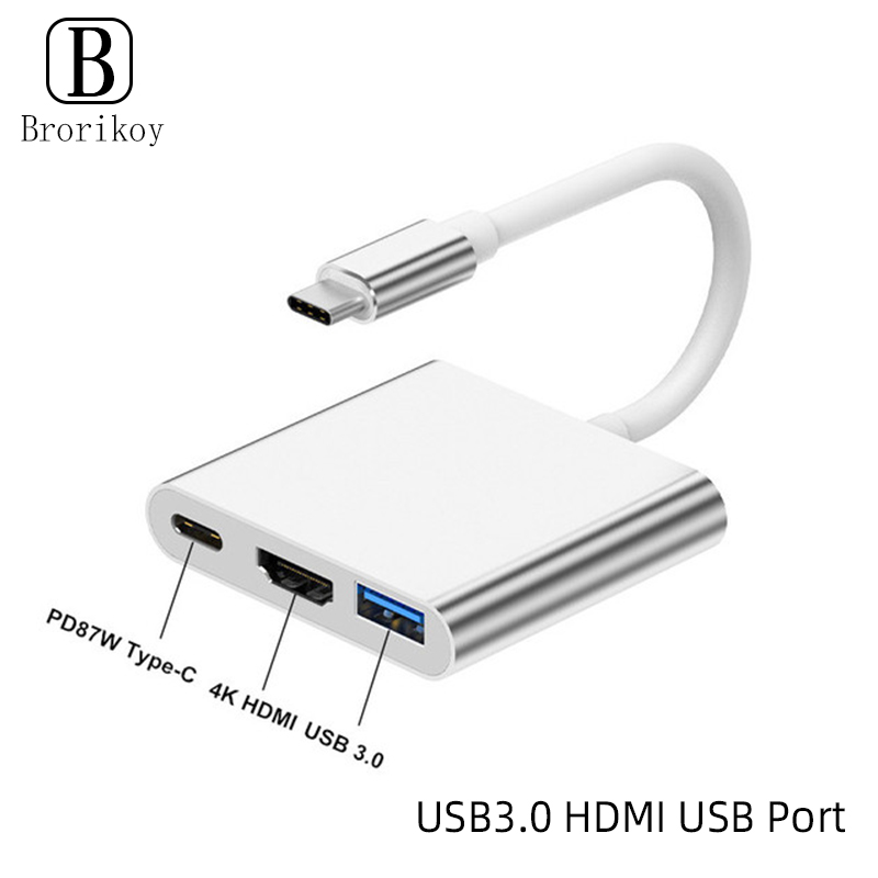 Hub USB Tipe C 3 In 1 Ke 4K HD - Tablet Ipad Accessories ulasan dan harga