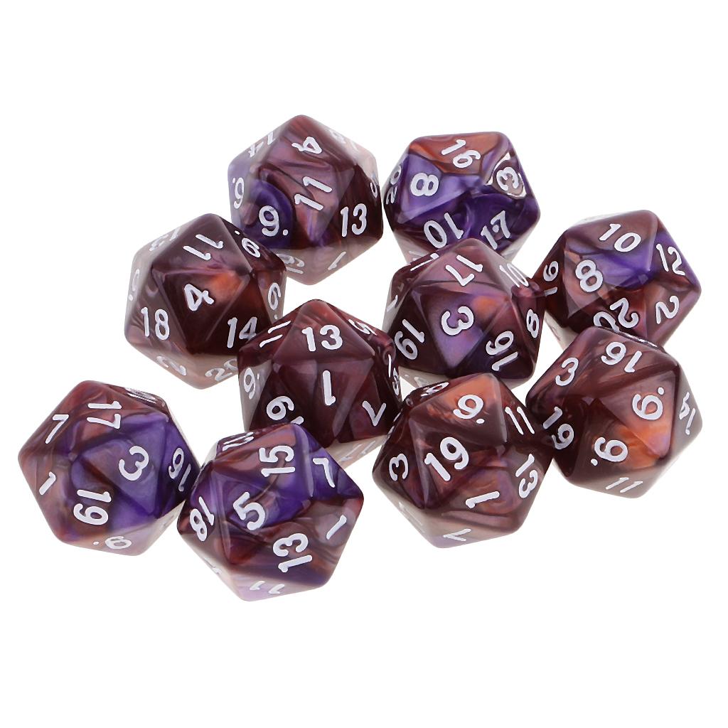 10 Pcs Polyhedral 20 Dadu Sisi - Tablet Accessories Kit ulasan dan harga