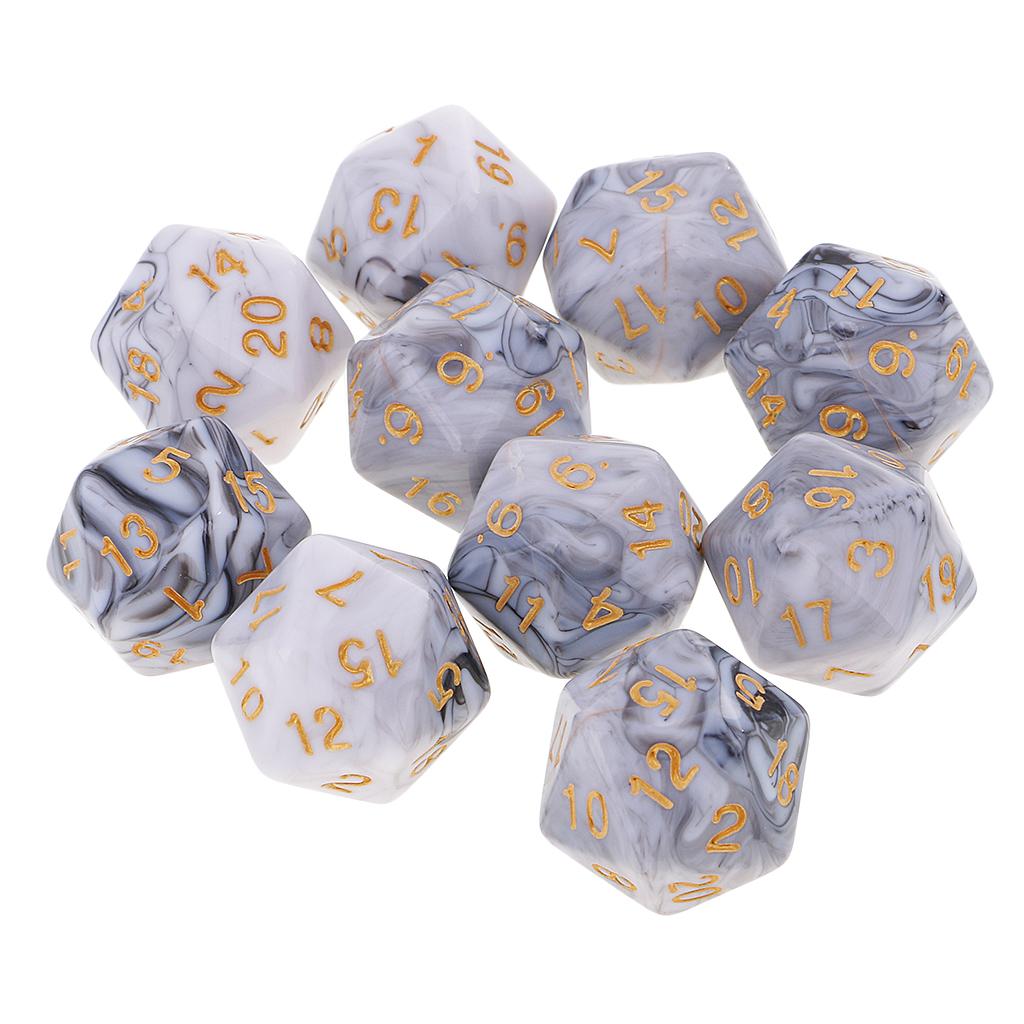 10 Pcs Polyhedral 20 Dadu Sisi - Tablet Accessories Kit ulasan dan harga